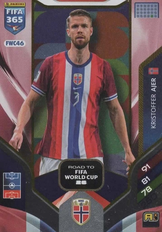 Kristoffer Ajer Nordic Edition FWC46 - Panini FIFA 365 2026 Adrenalyn XL kaart