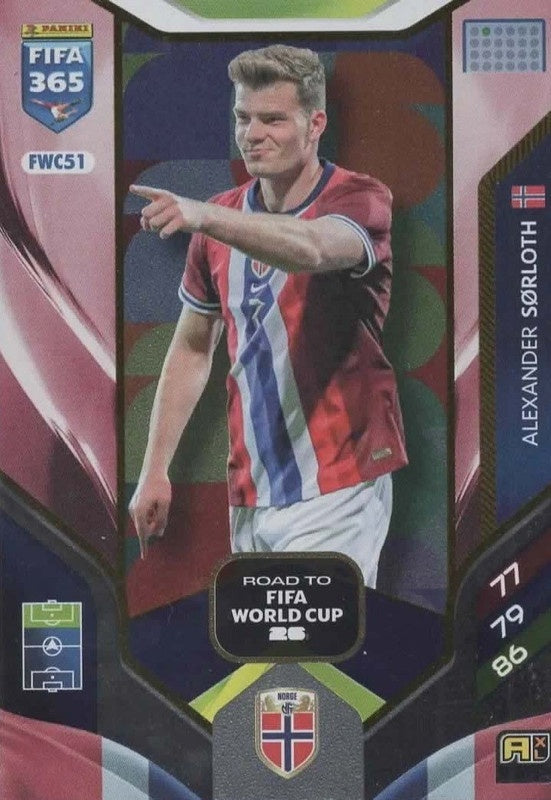 Alexander Sørloth Nordic Edition FWC51 - Panini FIFA 365 2026 Adrenalyn XL kaart Imagen principal del producto