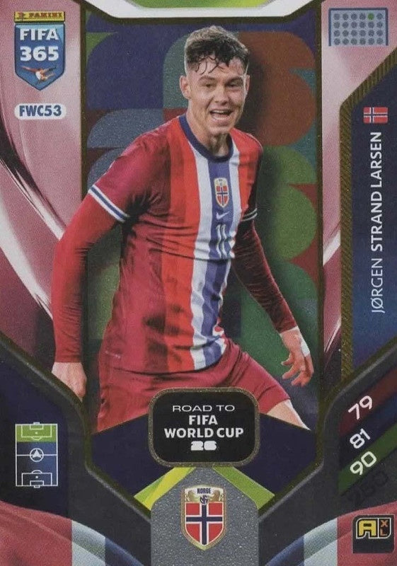 Jørgen Strand Larsen Nordic Edition FWC53 - Panini FIFA 365 2026 Adrenalyn XL kaart Hoofdafbeelding