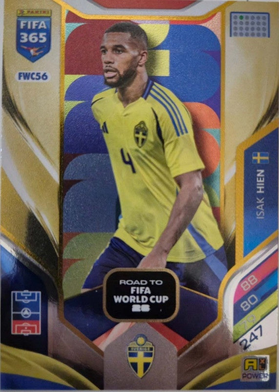 Isak Hien Nordic Edition FWC56 - Panini FIFA 365 2026 Adrenalyn XL kaart