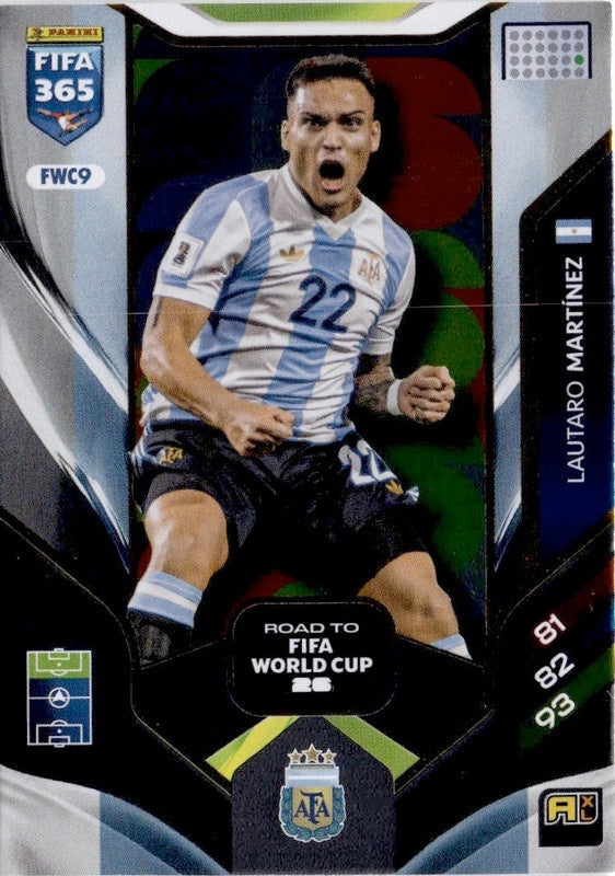Lautaro Martínez Road to FIFA World Cup 26 FWC9 - Panini FIFA 365 2026 Adrenalyn XL kaart Hoofdafbeelding