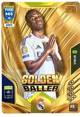 Vinicius JR Golden Baller GOL9 - Panini FIFA 365 2026 Adrenalyn XL kaart Hauptbild