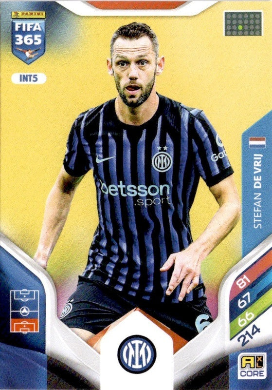 Stefan de Vrij Base INT5 - Panini FIFA 365 2026 Adrenalyn XL kaart