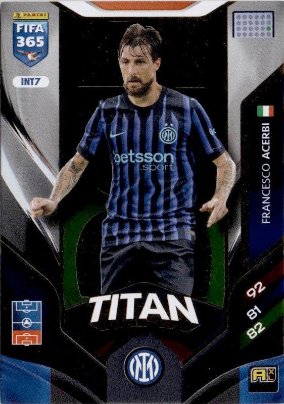 Francesco Acerbi Titan INT7 - Panini FIFA 365 2026 Adrenalyn XL kaart