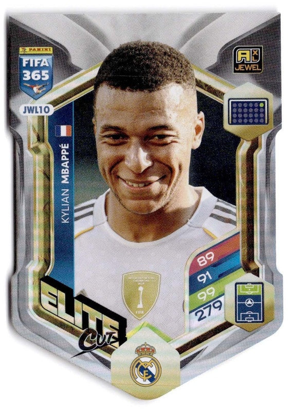 Kylian Mbappé Elite Cut JWL10 - Panini FIFA 365 2026 Adrenalyn XL kaart