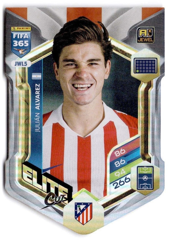 Julián Álvarez Elite Cut JWL5 - Panini FIFA 365 2026 Adrenalyn XL kaart