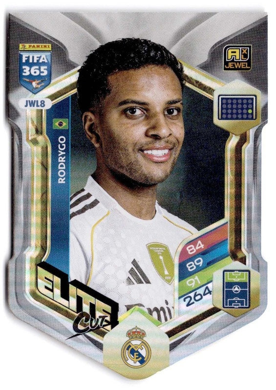Rodrygo Elite Cut JWL8 - Panini FIFA 365 2026 Adrenalyn XL kaart