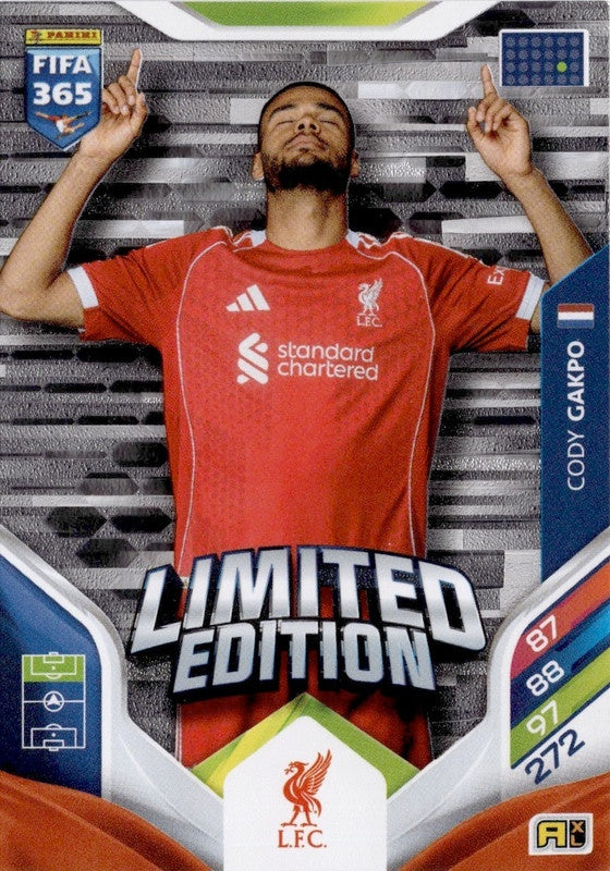 Cody Gakpo Limited Edition Liverpool - Panini FIFA 365 2026 Adrenalyn XL kaart