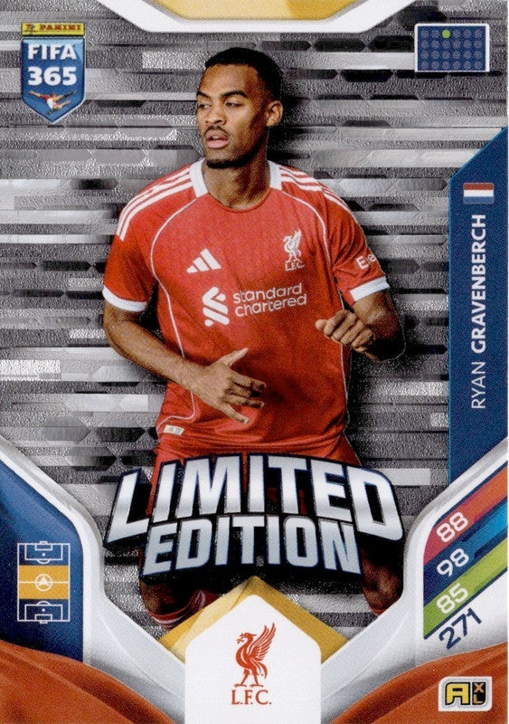 Ryan Gravenberch Limited Edition Liverpool - Panini FIFA 365 2026 Adrenalyn XL kaart