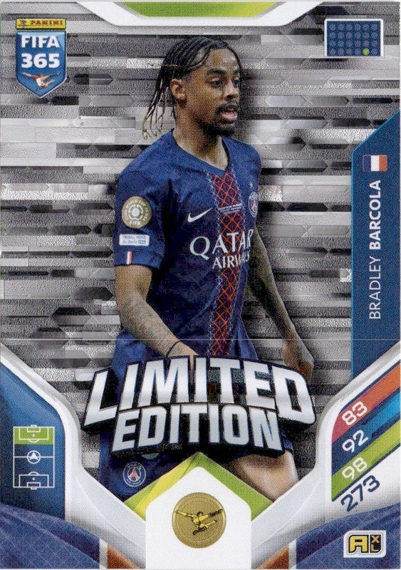 Bradley Barcola Limited Edition Paris Saint-Germain - Panini FIFA 365 2026 Adrenalyn XL kaart Imagen principal del producto
