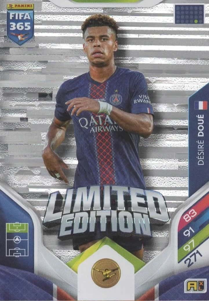 Désiré Doué Limited Edition Paris Saint-Germain - Panini FIFA 365 2026 Adrenalyn XL kaart