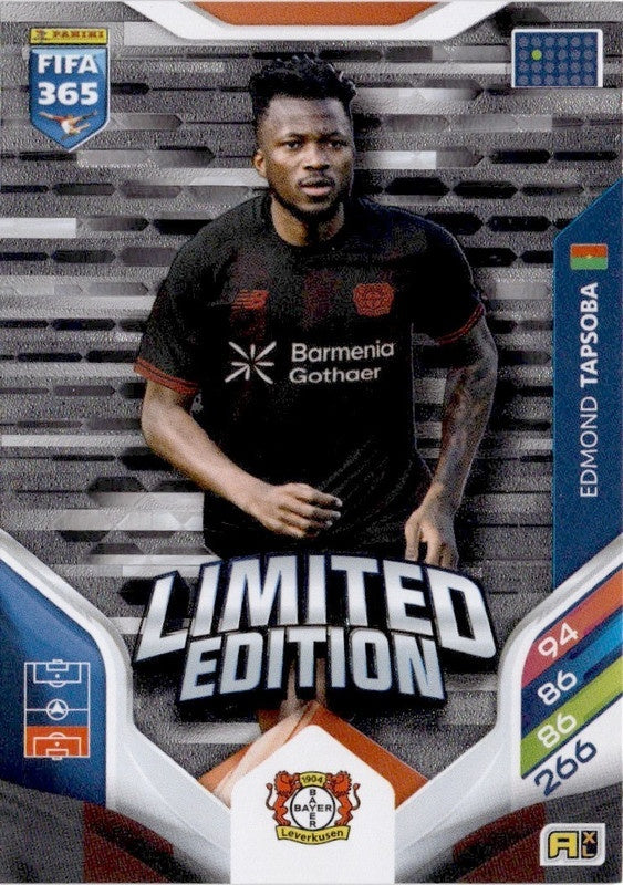 Edmond Tapsoba Limited Edition Bayer 04 Leverkusen - Panini FIFA 365 2026 Adrenalyn XL kaart Imagen principal del producto