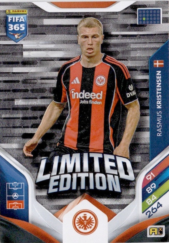Rasmus Kristensen Limited Edition Eintracht Frankfurt - Panini FIFA 365 2026 Adrenalyn XL kaart