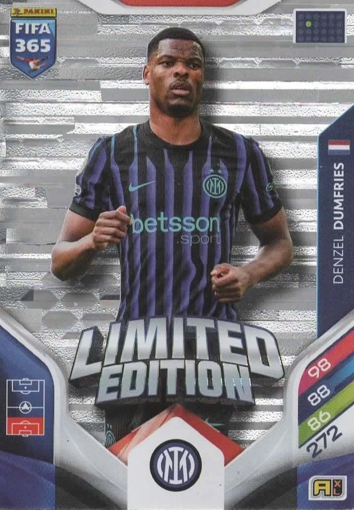 Denzel Dumfries Limited Edition FC Internazionale Milano - Panini FIFA 365 2026 Adrenalyn XL kaart Immagine principale del prodotto