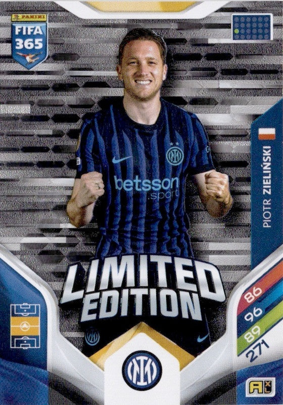 Piotr Zieliński Limited Edition FC Internazionale Milano - Panini FIFA 365 2026 Adrenalyn XL kaart