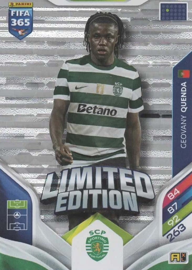 Geovany Quenda Limited Edition Sporting CP - Panini FIFA 365 2026 Adrenalyn XL kaart