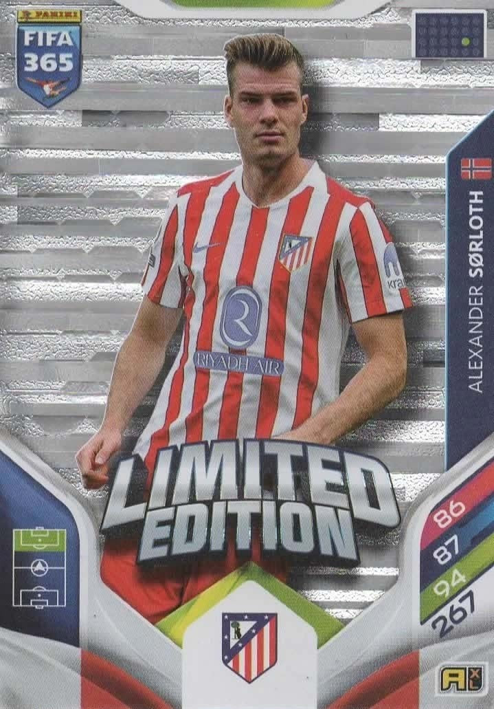 Alexander Sørloth Limited Edition Atlético de Madrid - Panini FIFA 365 2026 Adrenalyn XL kaart