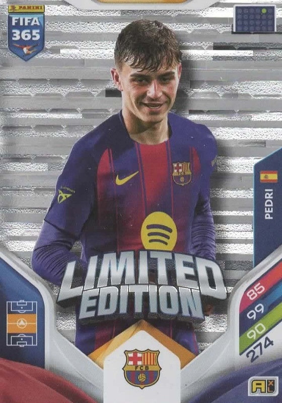 Pedri Limited Edition FC Barcelona - Panini FIFA 365 2026 Adrenalyn XL kaart Immagine principale del prodotto