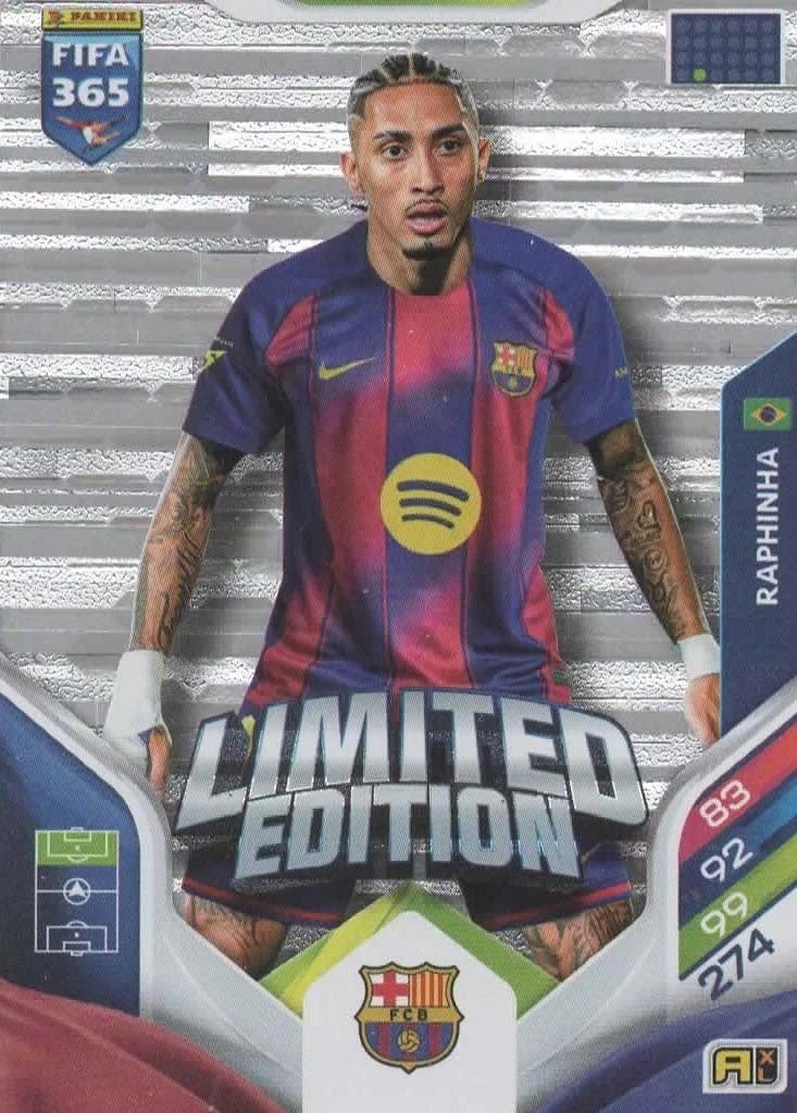 Raphinha Limited Edition FC Barcelona - Panini FIFA 365 2026 Adrenalyn XL kaart Immagine principale del prodotto