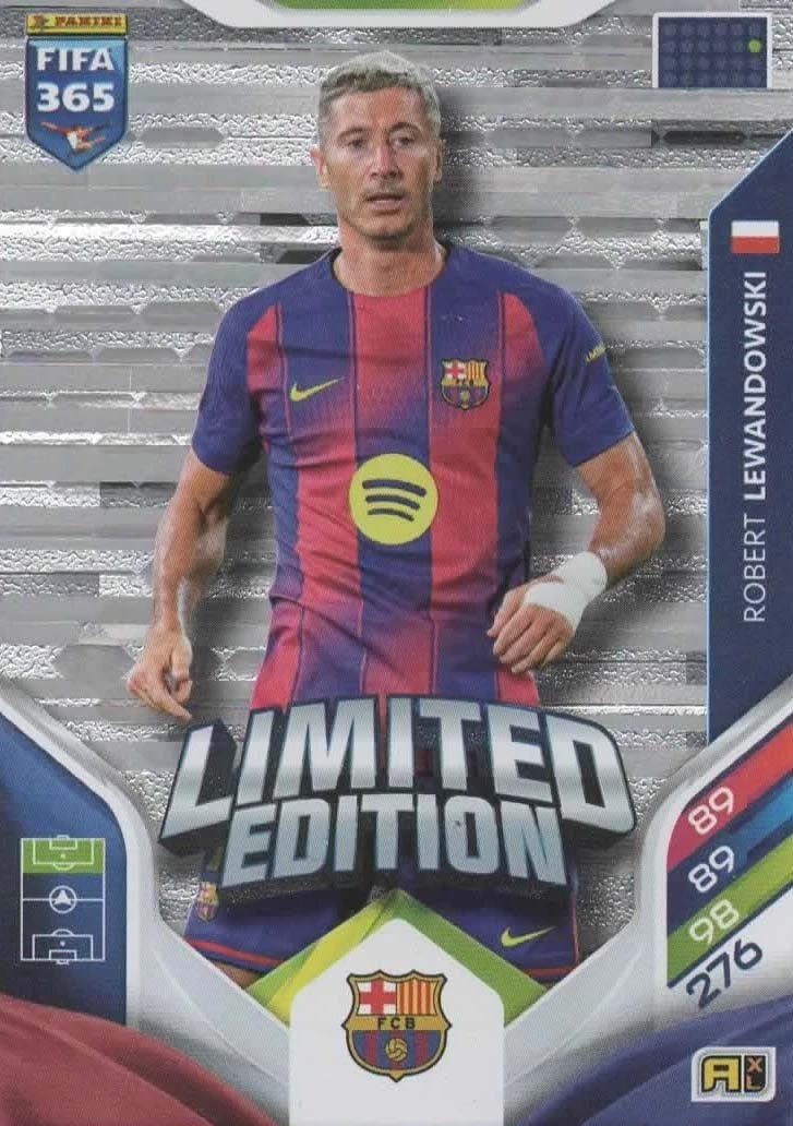 Robert Lewandowski Limited Edition FC Barcelona - Panini FIFA 365 2026 Adrenalyn XL kaart