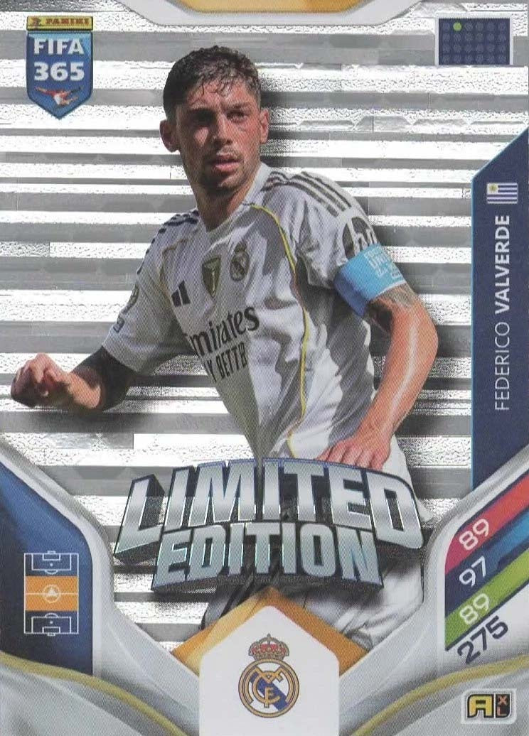 Federico Valverde Limited Edition Real Madrid CF - Panini FIFA 365 2026 Adrenalyn XL kaart Immagine principale del prodotto