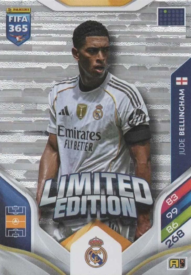 Jude Bellingham Limited Edition Real Madrid CF - Panini FIFA 365 2026 Adrenalyn XL kaart