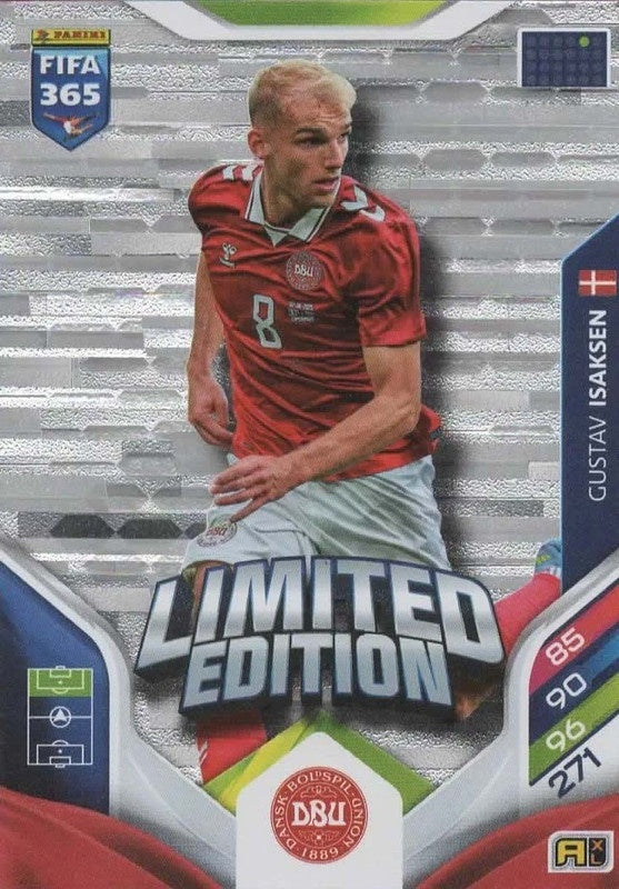 Gustav Isaksen Limited Edition Denmark - Panini FIFA 365 2026 Adrenalyn XL kaart