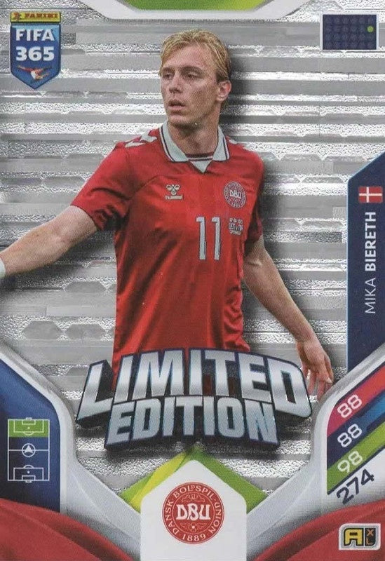 Mika Biereth Limited Edition Denmark - Panini FIFA 365 2026 Adrenalyn XL kaart