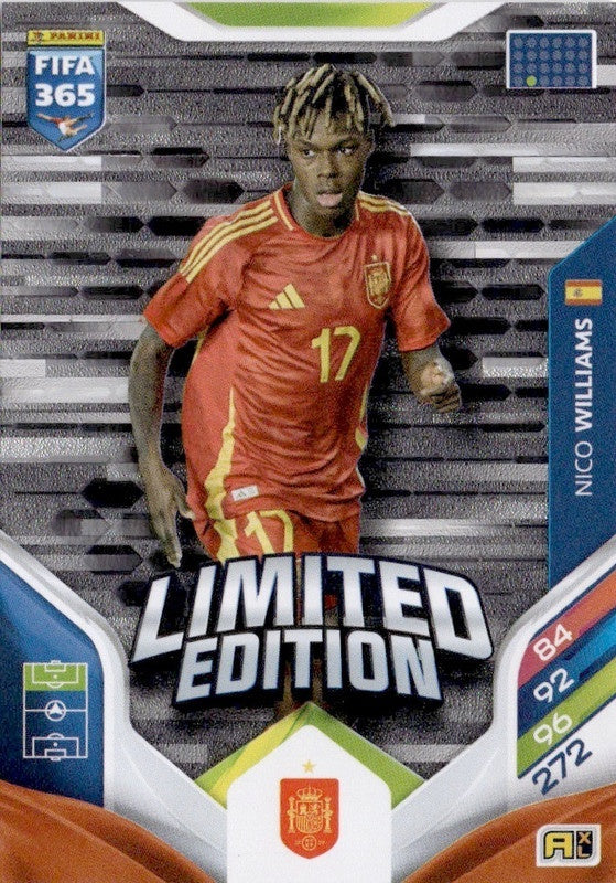 Nico Williams Limited Edition Spain - Panini FIFA 365 2026 Adrenalyn XL kaart