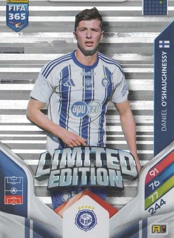 Daniel O'Shaugnessy Limited Edition HJK Helsinki - Panini FIFA 365 2026 Adrenalyn XL kaart Imagen principal del producto