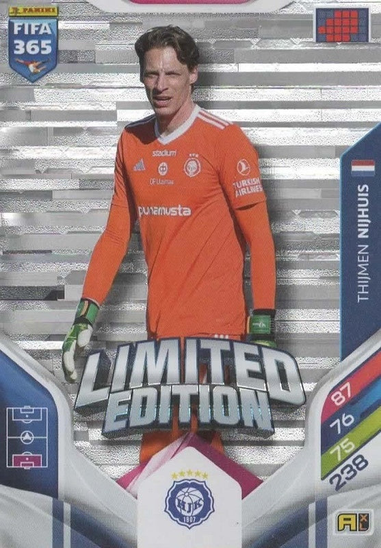 Thijmen Nijhuis Limited Edition HJK Helsinki - Panini FIFA 365 2026 Adrenalyn XL kaart Imagen principal del producto