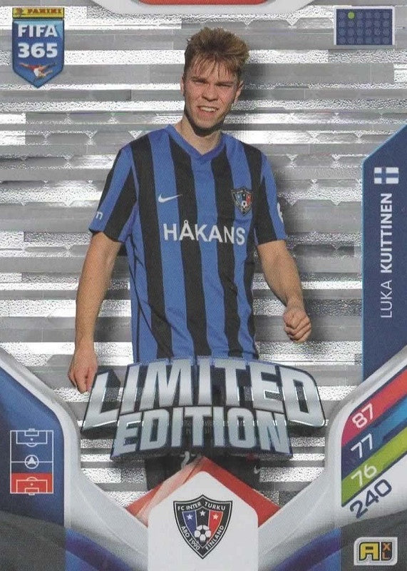 Luka Kuittinen Limited Edition FC Inter Turku - Panini FIFA 365 2026 Adrenalyn XL kaart