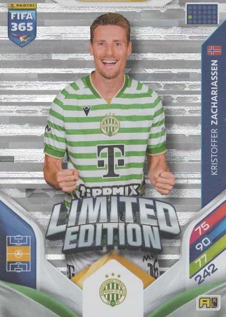 Kristoffer Zachariassen Limited Edition Ferencvárosi TC - Panini FIFA 365 2026 Adrenalyn XL kaart Hauptbild