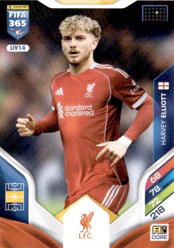 Harvey Elliott Base LIV14 - Panini FIFA 365 2026 Adrenalyn XL kaart