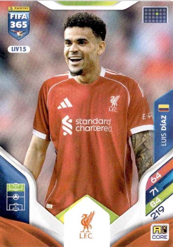 Luis Díaz Base LIV15 - Panini FIFA 365 2026 Adrenalyn XL kaart Hoofdafbeelding