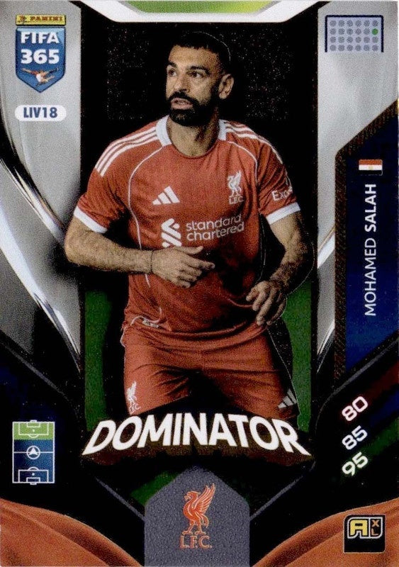 Mohamed Salah Dominator LIV18 - Panini FIFA 365 2026 Adrenalyn XL kaart Hoofdafbeelding
