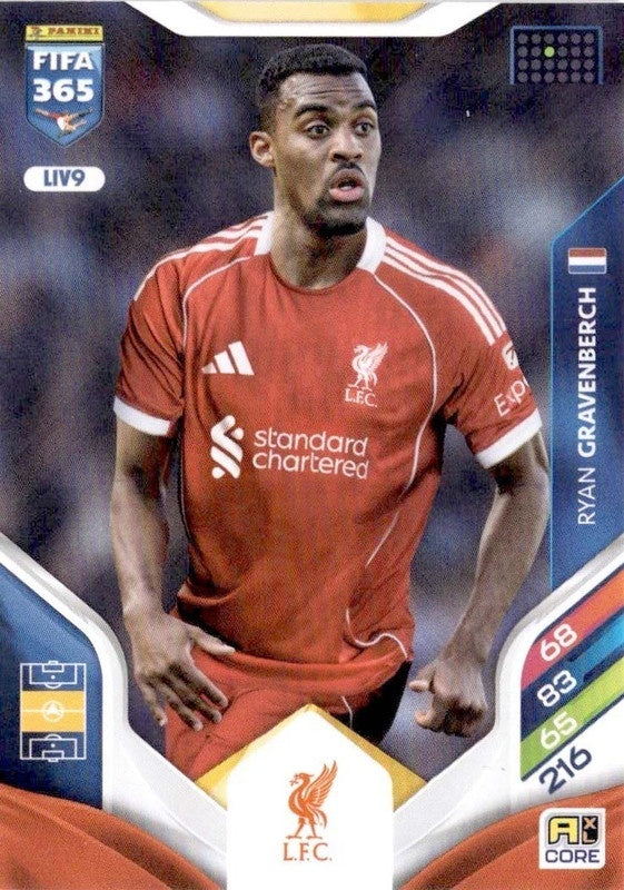Ryan Gravenberch Base LIV9 - Panini FIFA 365 2026 Adrenalyn XL kaart