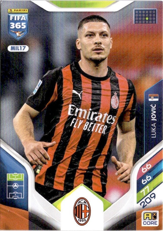Luka Jović Base MIL17 - Panini FIFA 365 2026 Adrenalyn XL kaart Hoofdafbeelding