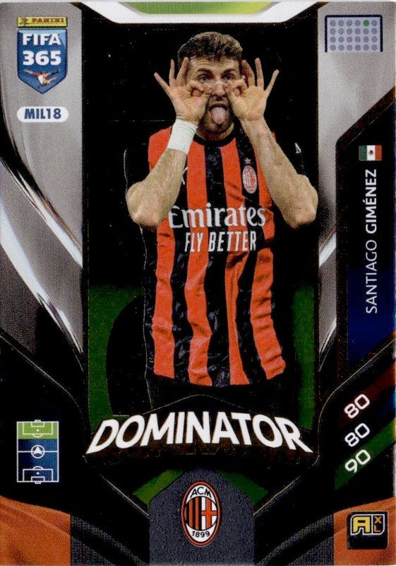 Santiago Giménez Dominator MIL18 - Panini FIFA 365 2026 Adrenalyn XL kaart