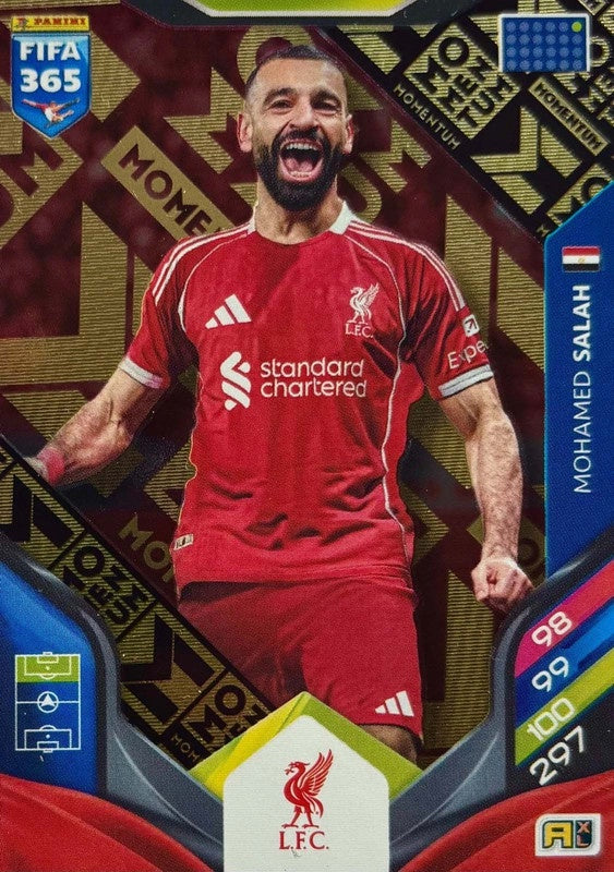 Mohamed Salah Momentum Liverpool - Panini FIFA 365 2026 Adrenalyn XL kaart