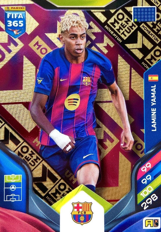 Lamine Yamal Momentum FC Barcelona - Panini FIFA 365 2026 Adrenalyn XL kaart Immagine principale del prodotto