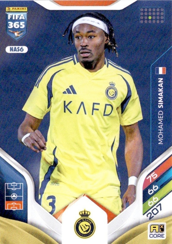 Mohamed Simakan Base NAS6 - Panini FIFA 365 2026 Adrenalyn XL kaart