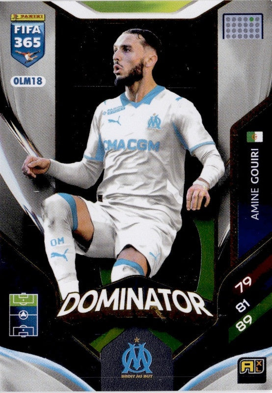 Amine Gouiri Dominator OLM18 - Panini FIFA 365 2026 Adrenalyn XL kaart Image principale du produit