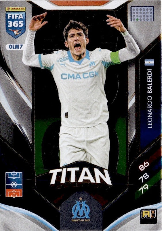 Leonardo Balerdi Titan OLM7 - Panini FIFA 365 2026 Adrenalyn XL kaart