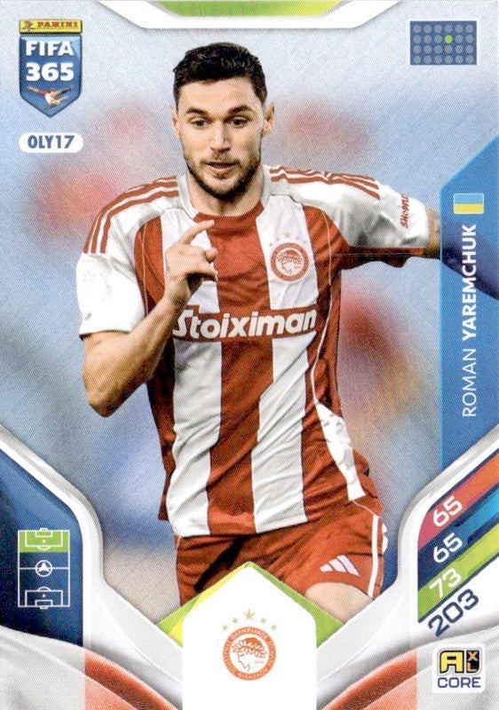 Roman Yaremchuk Base OLY17 - Panini FIFA 365 2026 Adrenalyn XL kaart
