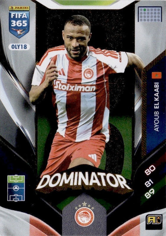 Ayoub El Kaabi Dominator OLY18 - Panini FIFA 365 2026 Adrenalyn XL kaart Main image