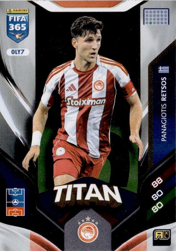 Panagiotis Retsos Titan OLY7 - Panini FIFA 365 2026 Adrenalyn XL kaart Hoofdafbeelding