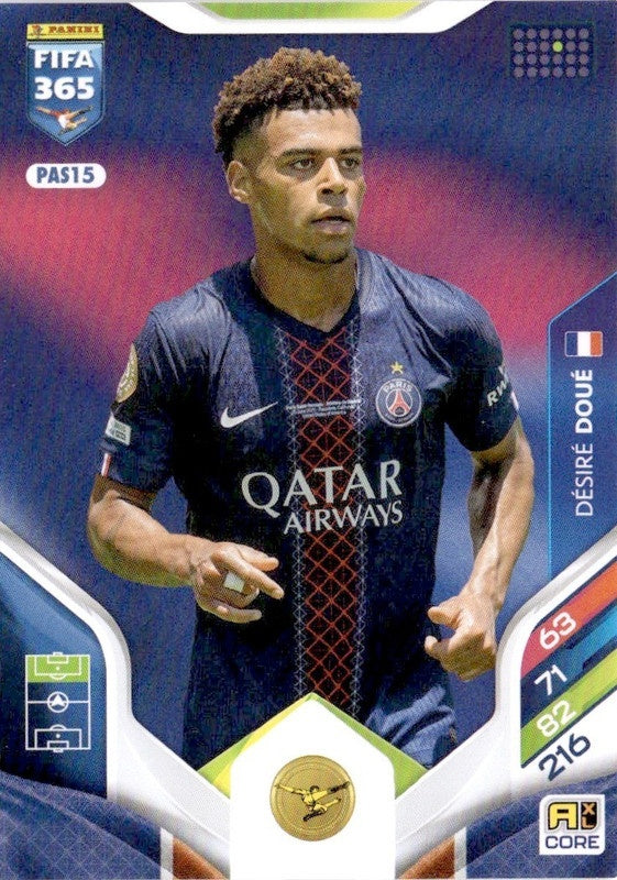 Désiré Doué Base PAS15 - Panini FIFA 365 2026 Adrenalyn XL kaart