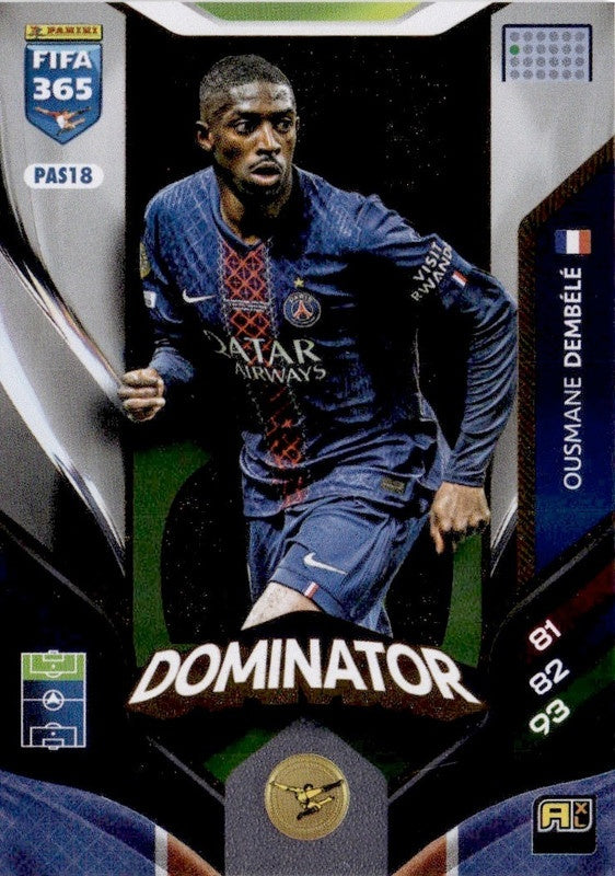 Ousmane Dembélé Dominator PAS18 - Panini FIFA 365 2026 Adrenalyn XL kaart