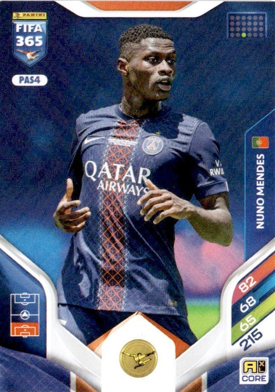 Nuno Mendes Base PAS4 - Panini FIFA 365 2026 Adrenalyn XL kaart